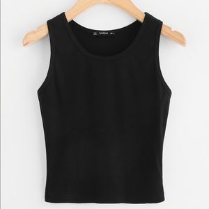Black sleeveless shirt